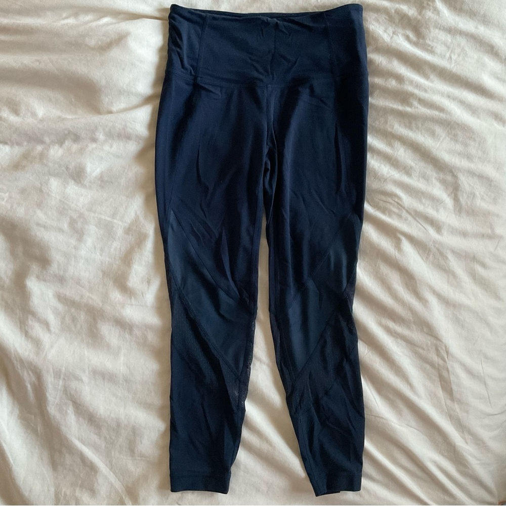 Athleta Dark Blue Petite Mesh Leggings
